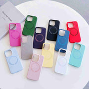 For iPhone 15 MagSafe Magnetic Liquid Silicone Phone Case(Pink)