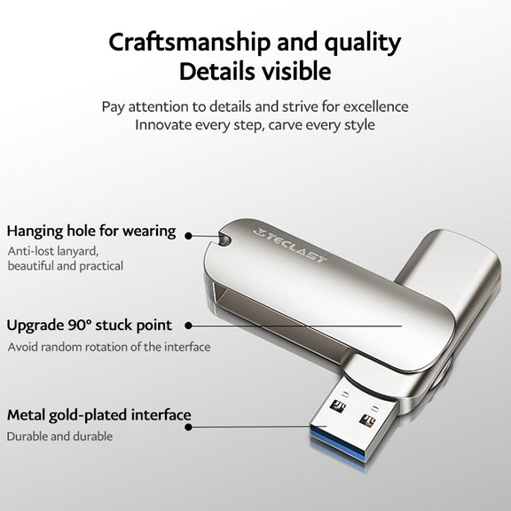 Teclast Leishen Plus Series USB3.0 Twister Flash Drive, Memory:32GB(Silver)