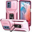 For Motorola Moto G Play 2024 Sliding Camshield Holder Phone Case(Pink + Rose Red) - Motorola Cases by PMC Jewellery | Online Shopping South Africa | PMC Jewellery | Buy Now Pay Later Mobicred