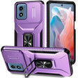 For Motorola Moto G Play 2024 Sliding Camshield Holder Phone Case(Purple) - Motorola Cases by PMC Jewellery | Online Shopping South Africa | PMC Jewellery | Buy Now Pay Later Mobicred