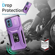 For Motorola Moto G Play 2024 Sliding Camshield Holder Phone Case(Purple)