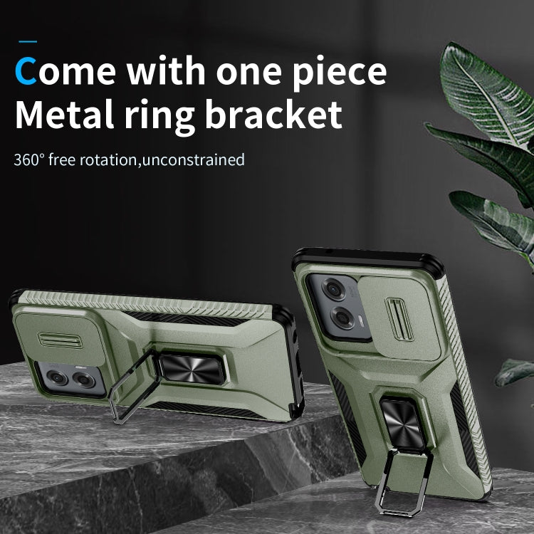 For Motorola Moto G Stylus 2024 Sliding Camshield Holder Phone Case(Alpine Green) - Motorola Cases by PMC Jewellery | Online Shopping South Africa | PMC Jewellery | Buy Now Pay Later Mobicred