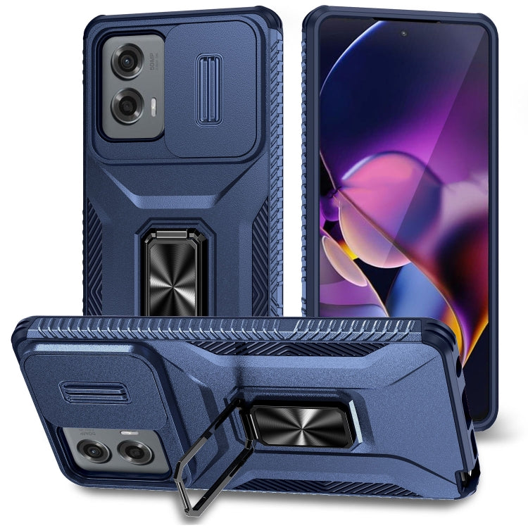 For Motorola Moto G Stylus 2024 Sliding Camshield Holder Phone Case(Blue) - Motorola Cases by PMC Jewellery | Online Shopping South Africa | PMC Jewellery | Buy Now Pay Later Mobicred
