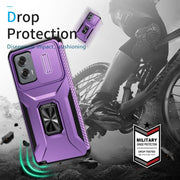 For Motorola Moto G Stylus 2024 Sliding Camshield Holder Phone Case(Purple)