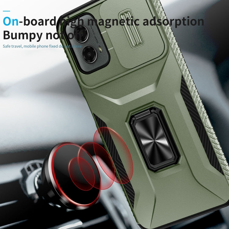 For Motorola Moto G 5G 2024 Sliding Camshield Holder Phone Case(Alpine Green) - Motorola Cases by PMC Jewellery | Online Shopping South Africa | PMC Jewellery | Buy Now Pay Later Mobicred