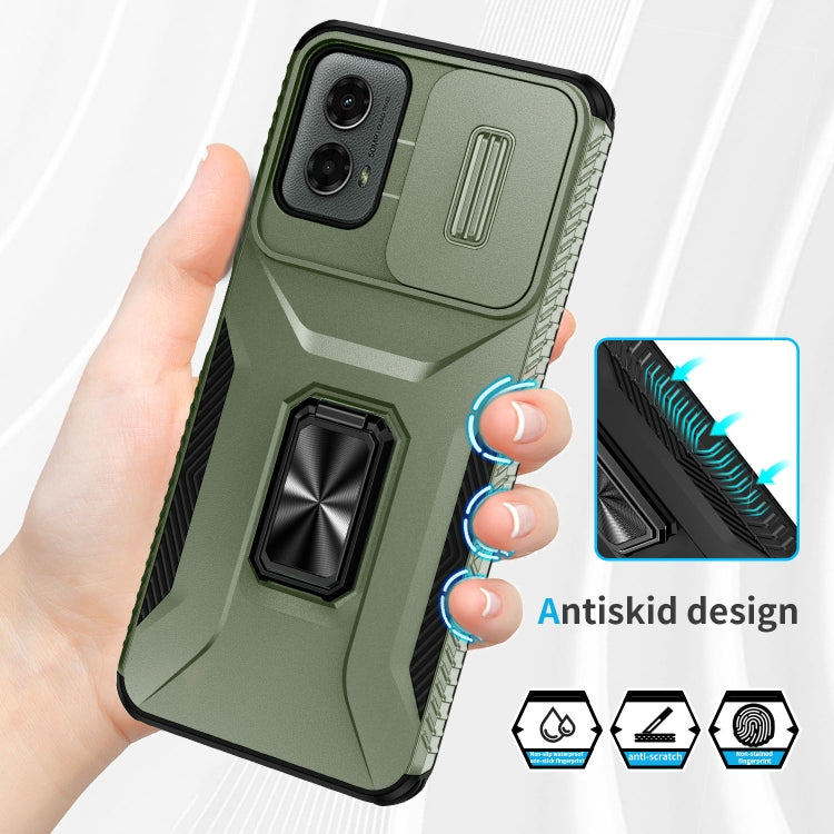 For Motorola Moto G 5G 2024 Sliding Camshield Holder Phone Case(Alpine Green) - Motorola Cases by PMC Jewellery | Online Shopping South Africa | PMC Jewellery | Buy Now Pay Later Mobicred