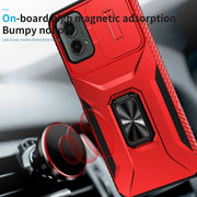 For Motorola Moto G 5G 2024 Sliding Camshield Holder Phone Case(Red)