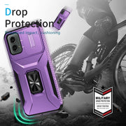 For Motorola Moto G 5G 2024 Sliding Camshield Holder Phone Case(Purple)
