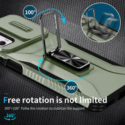 For Motorola Moto G Power 2024 Sliding Camshield Holder Phone Case(Alpine Green)