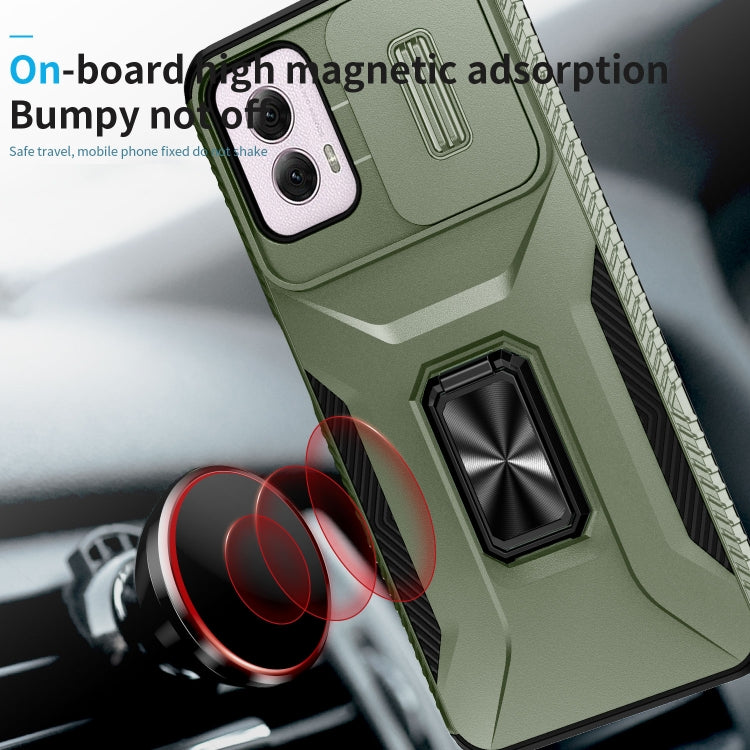 For Motorola Moto G Power 2024 Sliding Camshield Holder Phone Case(Alpine Green) - Motorola Cases by PMC Jewellery | Online Shopping South Africa | PMC Jewellery | Buy Now Pay Later Mobicred