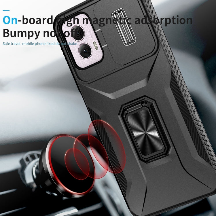 For Motorola Moto G Power 2024 Sliding Camshield Holder Phone Case(Black)
