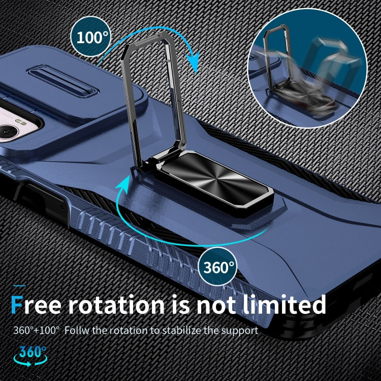 For Motorola Moto G Power 2024 Sliding Camshield Holder Phone Case(Blue) - Motorola Cases by PMC Jewellery | Online Shopping South Africa | PMC Jewellery | Buy Now Pay Later Mobicred