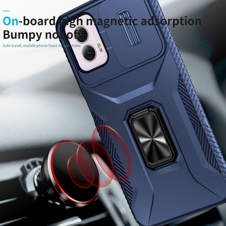 For Motorola Moto G Power 2024 Sliding Camshield Holder Phone Case(Blue) - Motorola Cases by PMC Jewellery | Online Shopping South Africa | PMC Jewellery | Buy Now Pay Later Mobicred