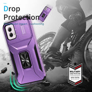 For Motorola Moto G Power 2024 Sliding Camshield Holder Phone Case(Purple)