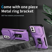 For Motorola Moto G Power 2024 Sliding Camshield Holder Phone Case(Purple)