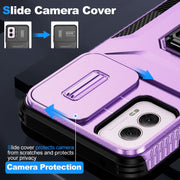 For Motorola Moto G Power 2024 Sliding Camshield Holder Phone Case(Purple)