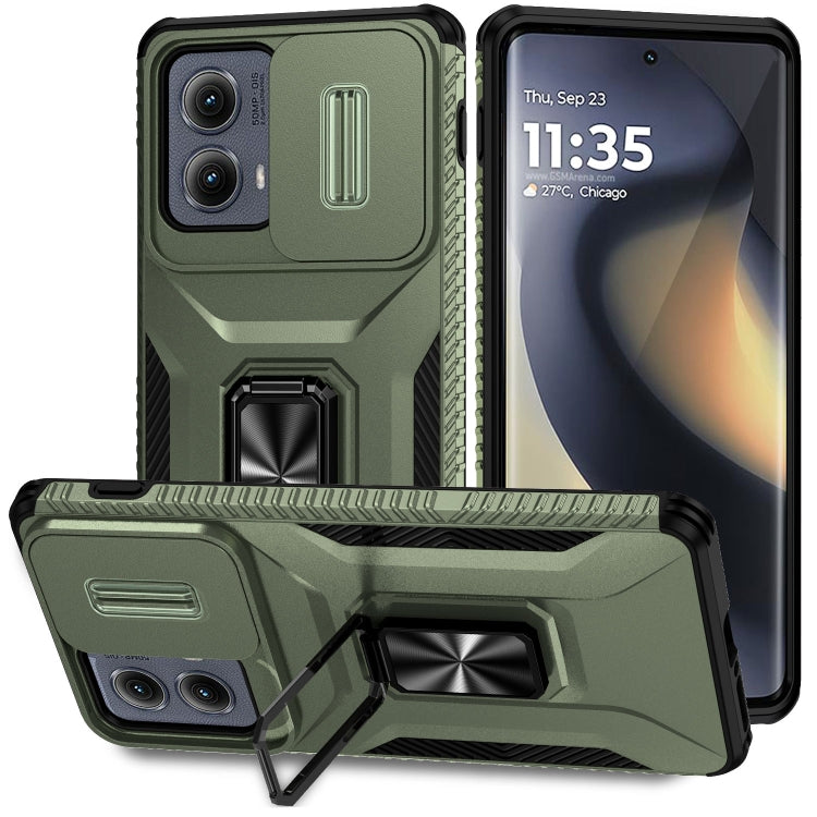 For Motorola Edge 5G 2024 Sliding Camshield Holder Phone Case(Alpine Green) - Motorola Cases by PMC Jewellery | Online Shopping South Africa | PMC Jewellery | Buy Now Pay Later Mobicred