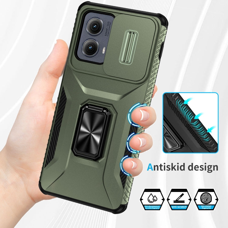 For Motorola Edge 5G 2024 Sliding Camshield Holder Phone Case(Alpine Green) - Motorola Cases by PMC Jewellery | Online Shopping South Africa | PMC Jewellery | Buy Now Pay Later Mobicred