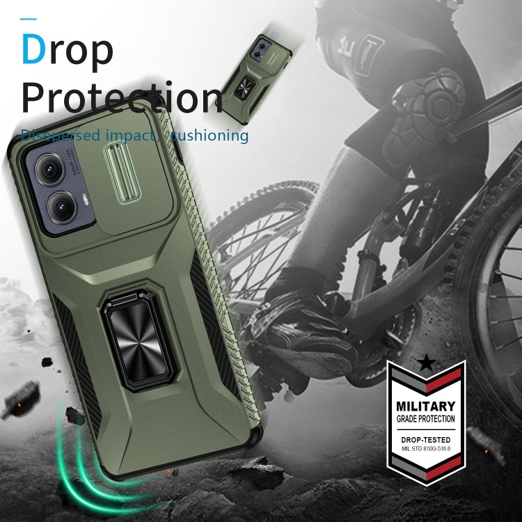 For Motorola Edge 5G 2024 Sliding Camshield Holder Phone Case(Alpine Green) - Motorola Cases by PMC Jewellery | Online Shopping South Africa | PMC Jewellery | Buy Now Pay Later Mobicred