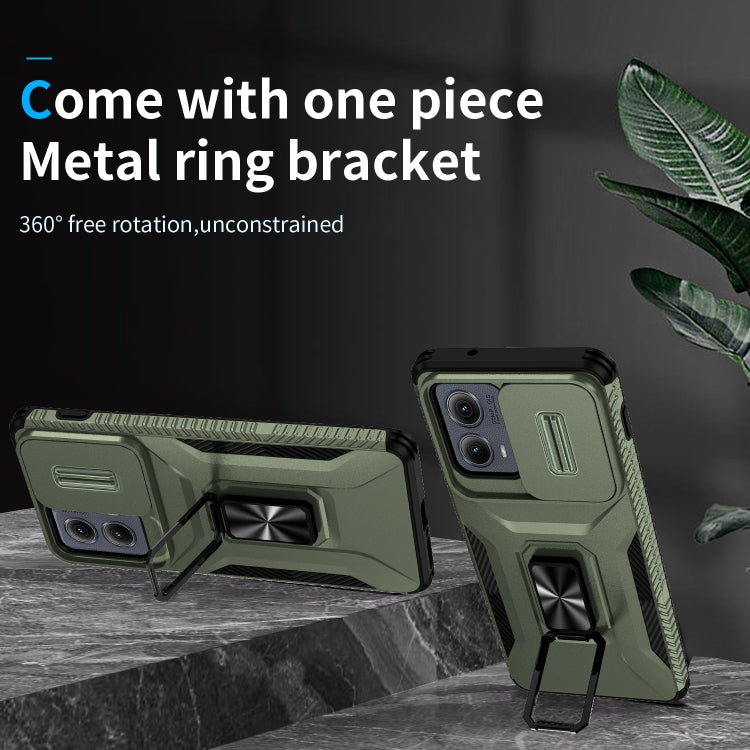 For Motorola Edge 5G 2024 Sliding Camshield Holder Phone Case(Alpine Green) - Motorola Cases by PMC Jewellery | Online Shopping South Africa | PMC Jewellery | Buy Now Pay Later Mobicred