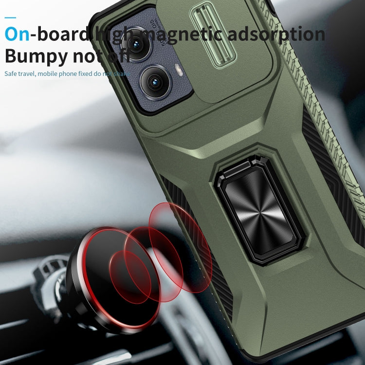 For Motorola Edge 5G 2024 Sliding Camshield Holder Phone Case(Alpine Green) - Motorola Cases by PMC Jewellery | Online Shopping South Africa | PMC Jewellery | Buy Now Pay Later Mobicred