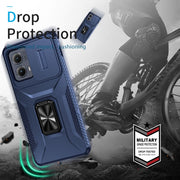 For Motorola Edge 5G 2024 Sliding Camshield Holder Phone Case(Blue)