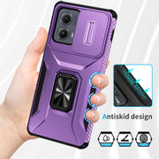 For Motorola Edge 5G 2024 Sliding Camshield Holder Phone Case(Purple)