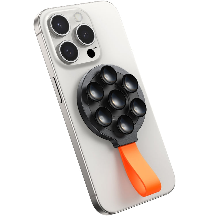JOYROOM JR-ZS393 Suction Cup Magnetic Phone Holder(Black Orange) - free shipping - PMC TechLife - Order now!