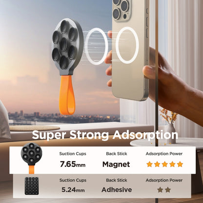 JOYROOM JR-ZS393 Suction Cup Magnetic Phone Holder(Black Orange) - free shipping - PMC Jewellery - Order now!