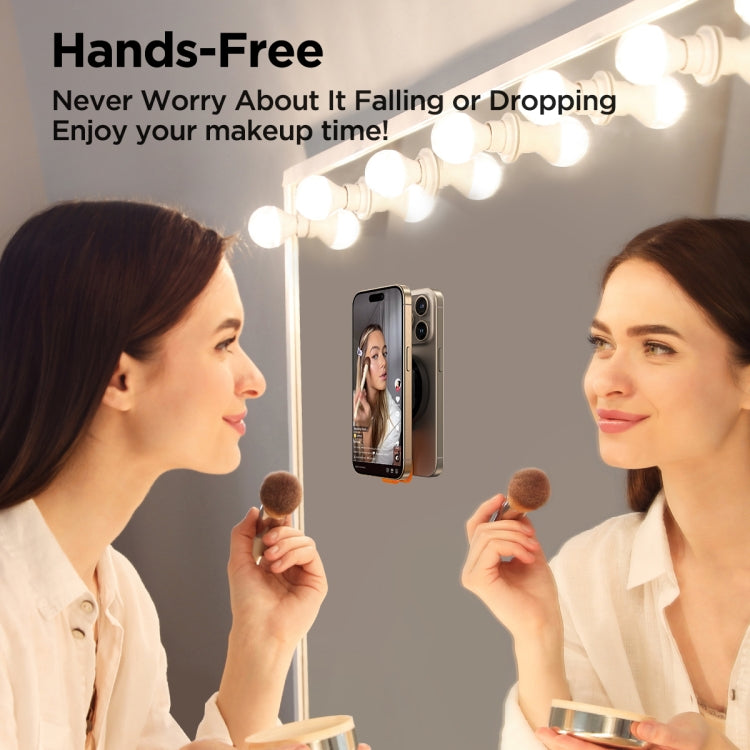 JOYROOM JR-ZS393 Suction Cup Magnetic Phone Holder(Black Orange) - free shipping - PMC TechLife - Order now!