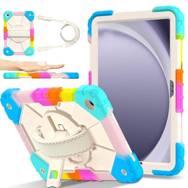 For Samsung Galaxy Tab A9+ X216 Contrast Color Robot C2 Silicone Hybrid PC Tablet Case(Colorful Blue) - Galaxy Tab A9+ by PMC TechLife | Online Shopping South Africa | PMC TechLife