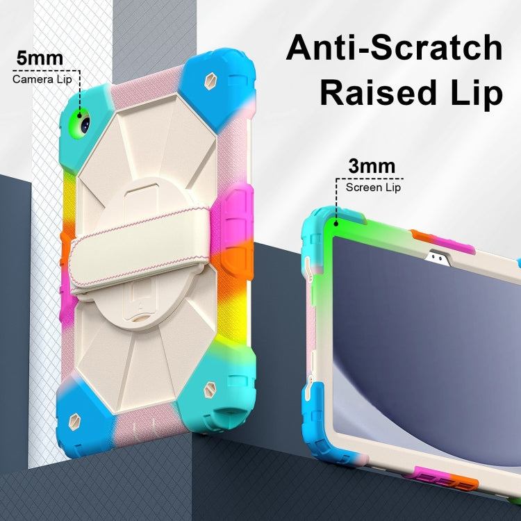 For Samsung Galaxy Tab A9+ X216 Contrast Color Robot C2 Silicone Hybrid PC Tablet Case(Colorful Blue) - Galaxy Tab A9+ by PMC TechLife | Online Shopping South Africa | PMC TechLife