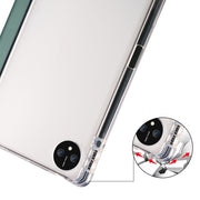 For Huawei MatePad Pro 11 2024 3-fold Clear TPU Leather Tablet Case with Pen Slot(Green)