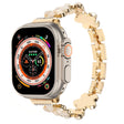 For Apple Watch Ultra 2 49mm 5-petaled Flower Zinc Alloy Chain Watch Band(Gold) - Watch Bands by PMC TechLife | Online Shopping South Africa | PMC TechLife