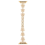 For Apple Watch Ultra 2 49mm 5-petaled Flower Zinc Alloy Chain Watch Band(Gold)