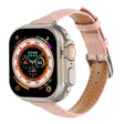 For Apple Watch Ultra 2 49mm Slim Crocodile Leather Watch Band(Pink) - Watch Bands by PMC TechLife | Online Shopping South Africa | PMC TechLife | Buy Now Pay Later Mobicred