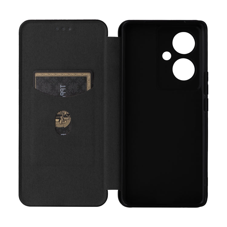 For vivo V29 Lite Carbon Fiber Texture Flip Leather Phone Case(Black) - vivo Cases by PMC TechLife | Online Shopping South Africa | PMC TechLife | Buy Now Pay Later Mobicred