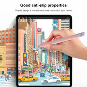 For Apple Pencil (USB-C) Stylus Pen Protective Cover with Nib Cover(Purple+Pink)