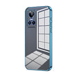 For Realme GT Neo 3 Transparent Plating Fine Hole Phone Case(Blue) - Realme Cases by PMC TechLife | Online Shopping South Africa | PMC TechLife