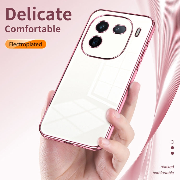 For vivo iQOO 12 Pro Transparent Plating Fine Hole Phone Case(Transparent) - iQOO 12 Pro Cases by PMC TechLife | Online Shopping South Africa | PMC TechLife | Buy Now Pay Later Mobicred