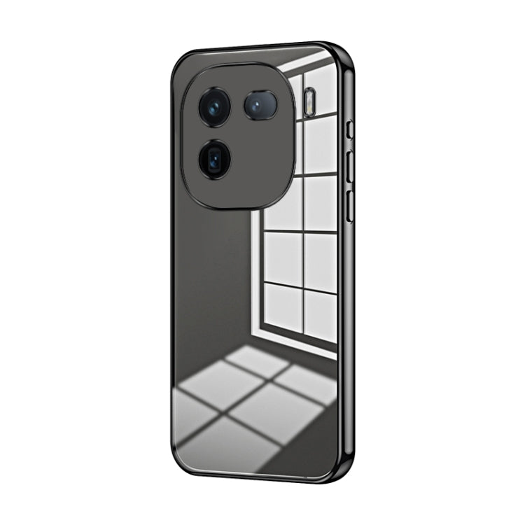 For vivo iQOO 12 Transparent Plating Fine Hole Phone Case(Black) - iQOO 12 Cases by PMC TechLife | Online Shopping South Africa | PMC TechLife | Buy Now Pay Later Mobicred