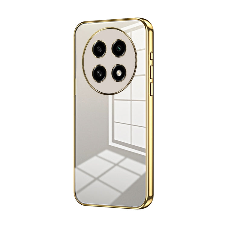 For OPPO A2 Pro Transparent Plating Fine Hole Phone Case(Gold) - A2 Pro Cases by PMC TechLife | Online Shopping South Africa | PMC TechLife | Buy Now Pay Later Mobicred