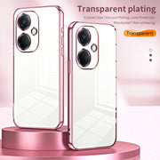 For OPPO K11 Transparent Plating Fine Hole Phone Case(Transparent)