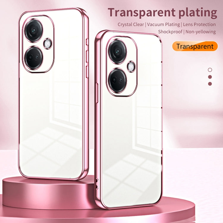 For OPPO K11 Transparent Plating Fine Hole Phone Case(Transparent)