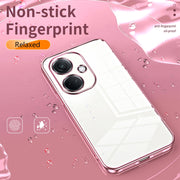 For OPPO K11 Transparent Plating Fine Hole Phone Case(Transparent)
