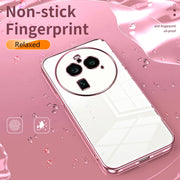 For OPPO Find X6 Pro Transparent Plating Fine Hole Phone Case(Transparent)