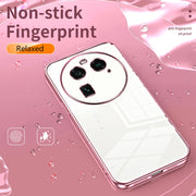 For OPPO Find X6 Transparent Plating Fine Hole Phone Case(Silver)