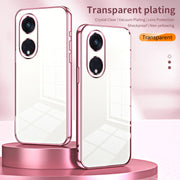 For OPPO Reno8 T 5G Transparent Plating Fine Hole Phone Case(Purple)