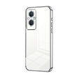 For OPPO Reno7 Z 5G / F21 Pro 5G Transparent Plating Fine Hole Phone Case(Silver) - OPPO Cases by PMC TechLife | Online Shopping South Africa | PMC TechLife | Buy Now Pay Later Mobicred