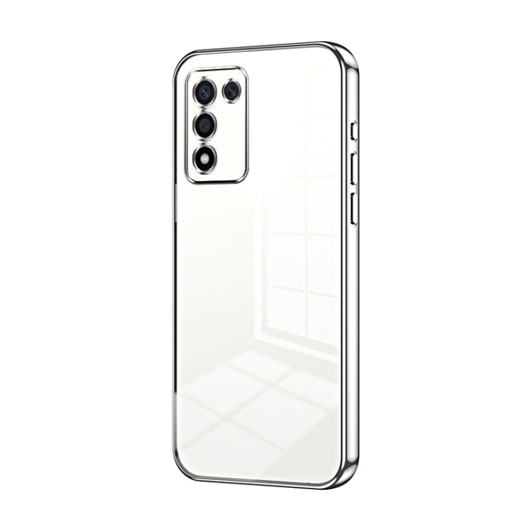 For OPPO K9s / K10 Energy Transparent Plating Fine Hole Phone Case(Silver) - OPPO Cases by PMC TechLife | Online Shopping South Africa | PMC TechLife | Buy Now Pay Later Mobicred